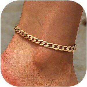Women Girls Barefoot Jewelry 18K Gold or Rose Gold Stainless Steel Heart/Rope